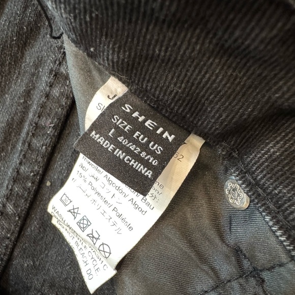 🟡 Black Denim Women's Shorts Size Large - Picture 6 of 6